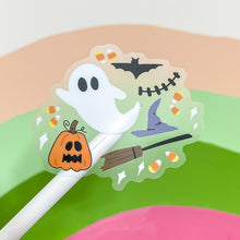 Load image into Gallery viewer, CLEAR Halloween Doodle Sticker
