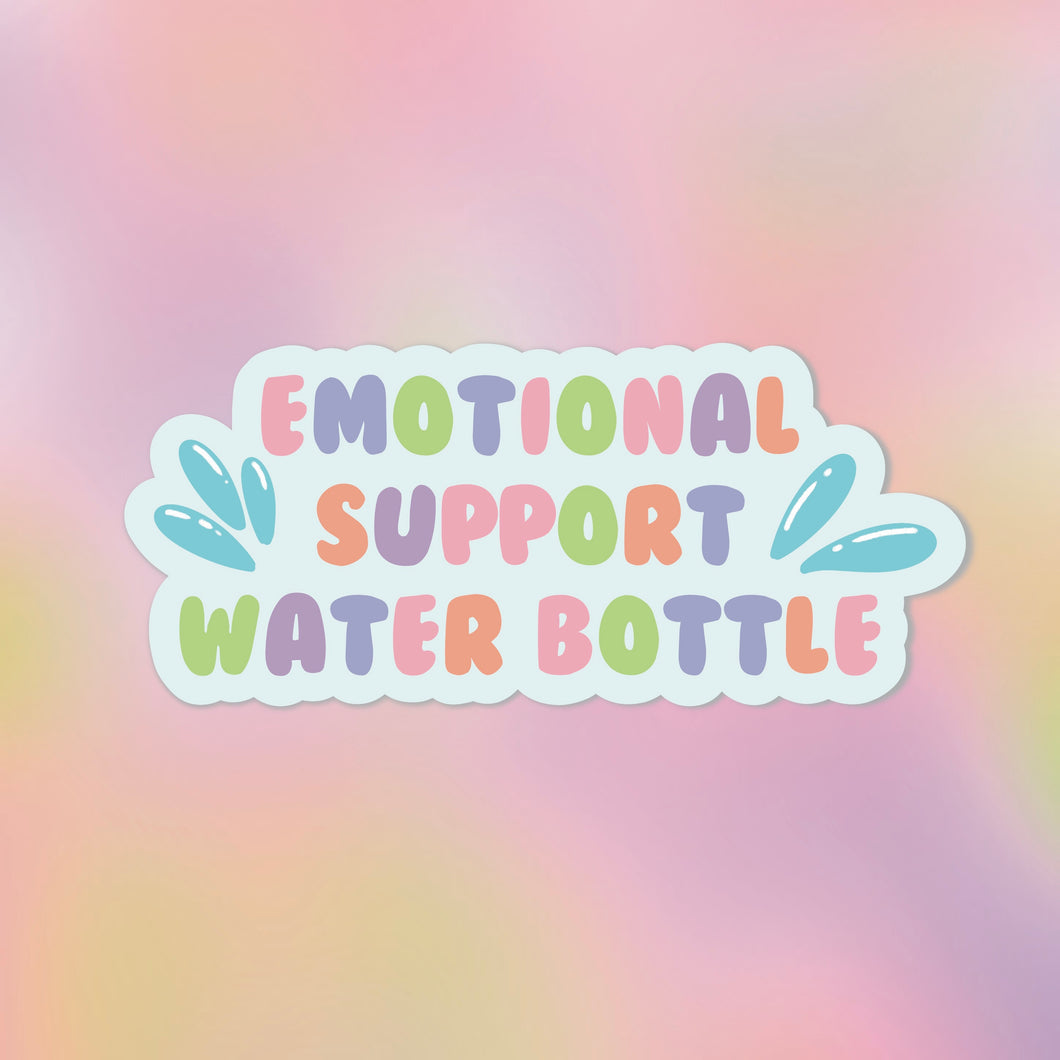 Emotional Support Water Bottle Sticker