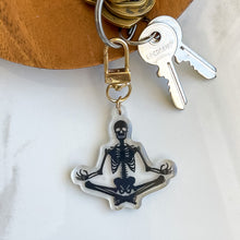Load image into Gallery viewer, Sitting Yoga Skeleton Acrylic Keychain
