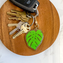 Load image into Gallery viewer, Monstera Plant Leaf Epoxy/Acrylic Keychain

