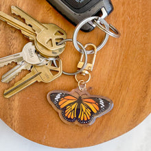 Load image into Gallery viewer, Monarch Butterfly Acrylic keychain 

