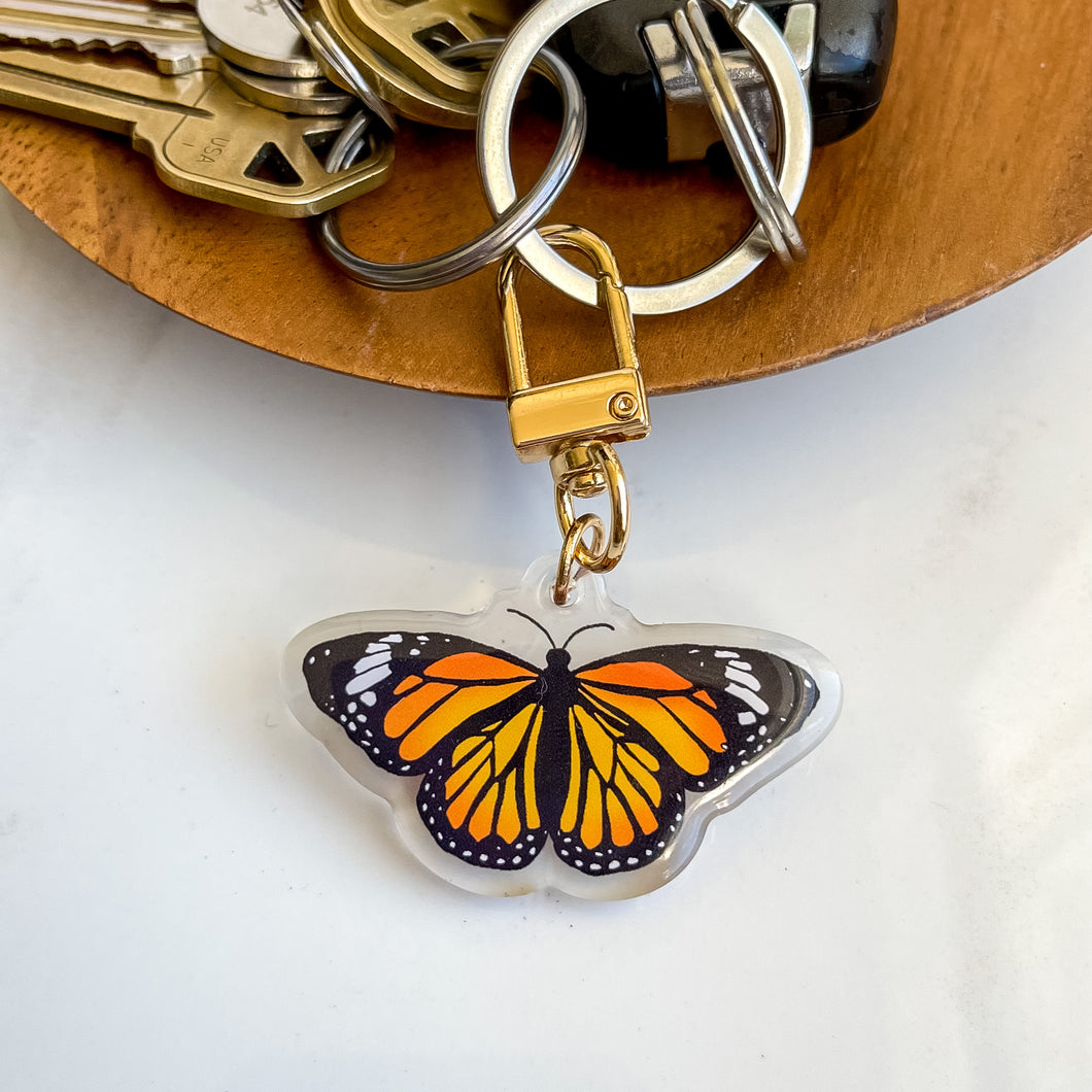 Monarch Butterfly Acrylic Keychain 
