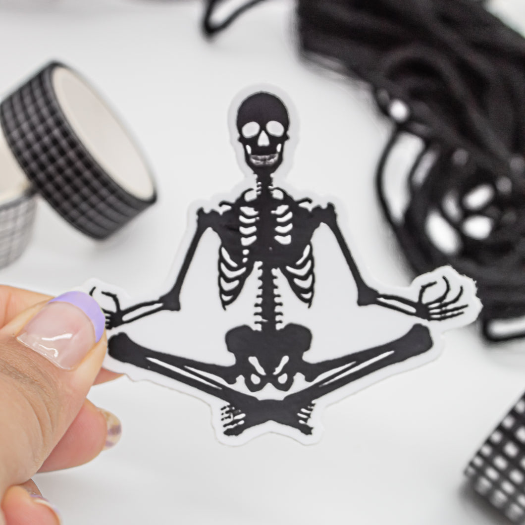 Yoga Skeleton #2 Silhouette Sticker