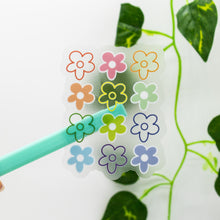 Load image into Gallery viewer, Clear Multicolor Flower sticker
