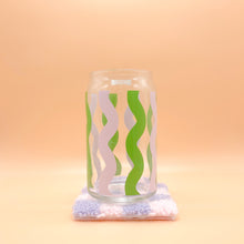 Load image into Gallery viewer, Wavy Lines Can Glass Cup (Lid and Straw not included)
