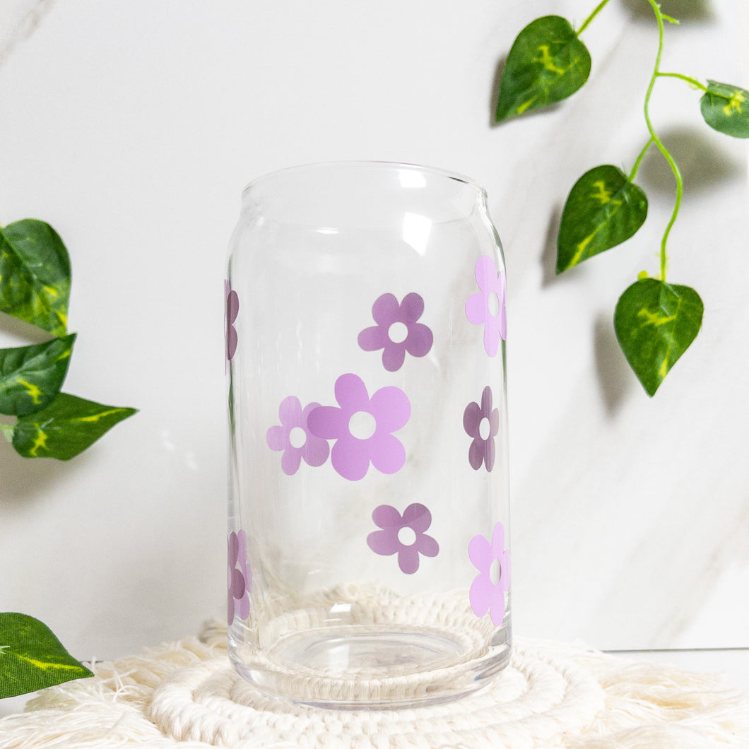 Lilac Flower Glass Cup