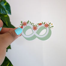 Load image into Gallery viewer, Mint green clear infinity symbol sticker
