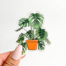 Load image into Gallery viewer, Monstera Plant Pot Sticker with white background
