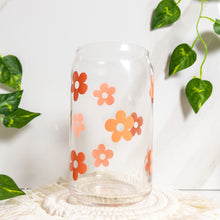 Load image into Gallery viewer, Peach flower glass cup
