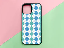 Load image into Gallery viewer, diamond pattern phonecase for iPhone or Samsung in the sea foam color
