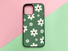 Load image into Gallery viewer, Daisy flowers phonecase for iPhone or Samsung in the sage green color
