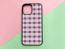 Load image into Gallery viewer, plaid pattern phonecase for iPhone or Samsung in the bouque color
