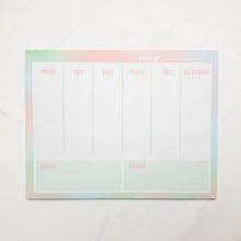 Load image into Gallery viewer, Pastel Rainbow Weekly Planner Notepad
