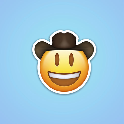 Smiley face with a cowboy face bringing the western feeling to any object.