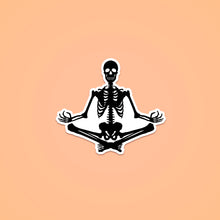 Load image into Gallery viewer, Skeleton doing yoga sticker
