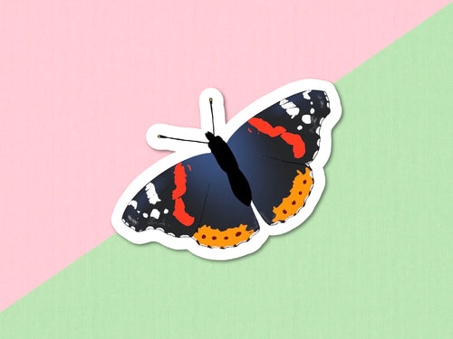 Red Admiral Butterfly Sticker