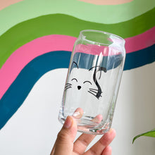 Load image into Gallery viewer, right side view of cat glass cup
